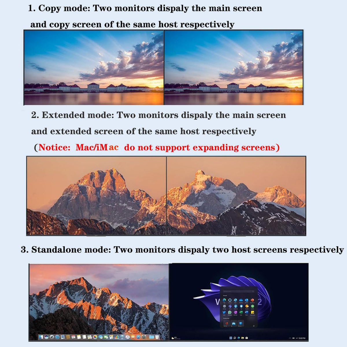 2x2 USB3.0 KVM Matrix Switcher, 2 Computers 2 Monitors HDMI 2.0 4K@60Hz HDCP2.3, Share Keyboard Mouse USB Peripherals, 3.5mm Audio Output, Button Hotkey & IR Remote Control