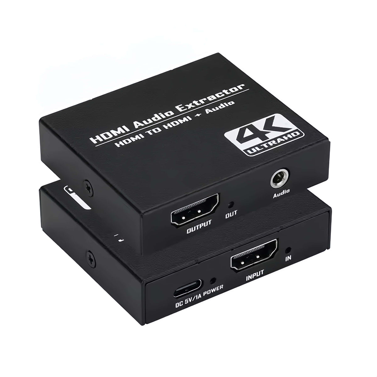 4K HDMI Audio Extractor, HDMI to HDMI + 3.5mm Stereo Audio Converter, 4K@60Hz HDMI Audio Splitter for PS5, Xbox, Fire Stick, Monitor, TV