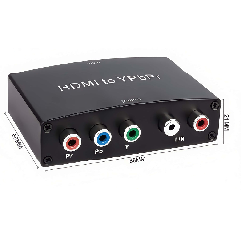 HDMI to YPbPr Component Converter 1080P 60Hz, HDMI to 5RCA RGB YPbPr + R/L Stereo Audio Adapter for HDMI Source to Old Component TV Projector