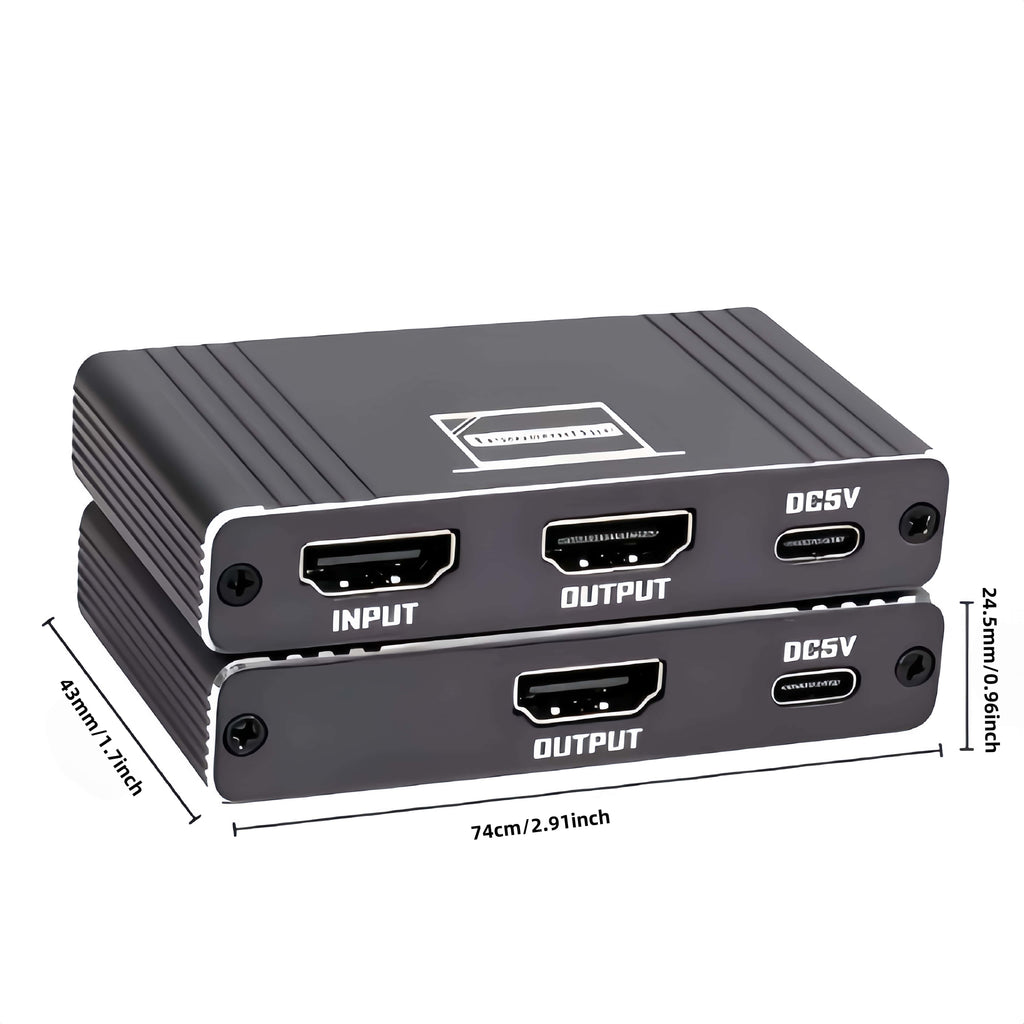 Wireless HDMI Transmitter and Receiver, 5.8GHz Wireless HDMI Extender Kit with Loop Out Support 590Ft/180m Up to 1080P@60hz Video Resolution, Support laptops, PCs, DVD, Digital Video Cameras etc