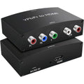 YPbPr Component to HDMI Converter 1080P@60Hz, 5RCA RGB YPbPr + R/L Analog Stereo Audio to HDMI Adapter for Old Component Source to Modern HDMI TV Monitor Projector