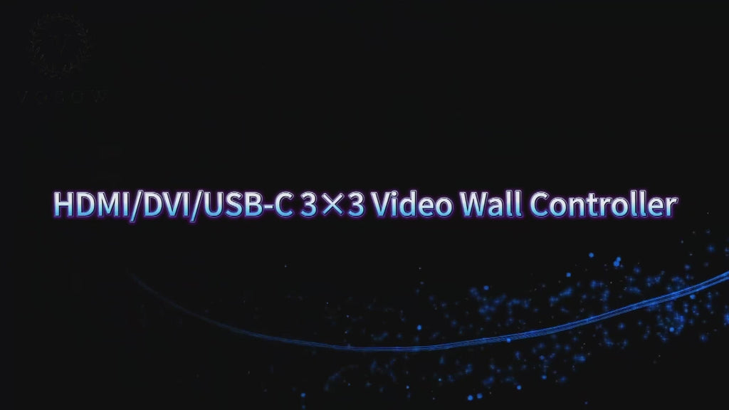 4K 3x3 HDMI/DVI/USB-C Video Wall Controller
