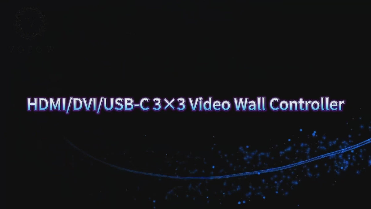 4K 3x3 HDMI/DVI/USB-C Video Wall Controller